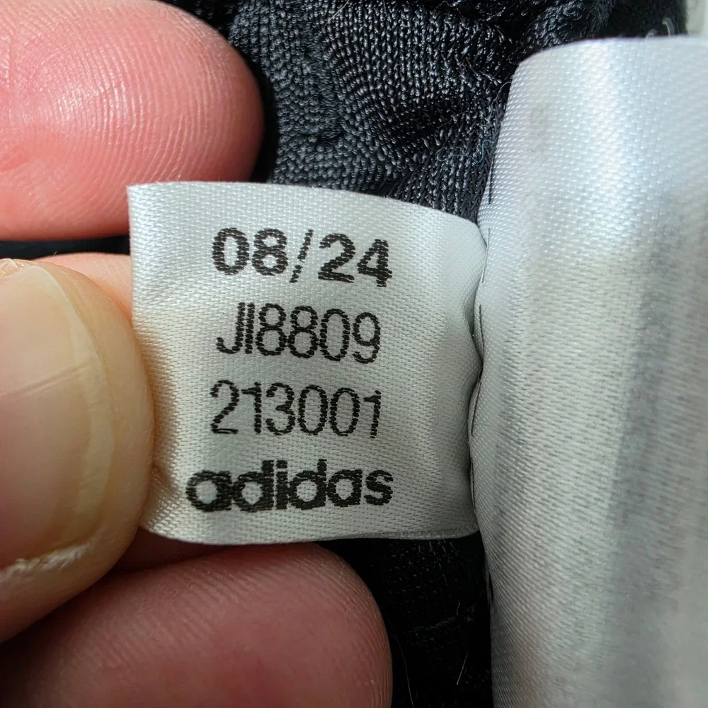 Adidas Track Pants Mens L Black White 3-Stripe Aeroready Tapered Joggers 32/30